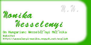 monika wesselenyi business card